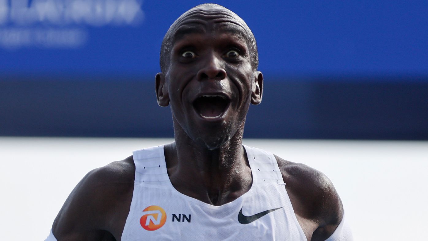 Marathon GOAT Eliud Kipchoge smashes own world record in scorching run in Berlin