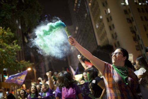 Currently, abortion is only legal under three circumstances in Brazil - if a woman's life is in danger, if a woman has been raped or if a fetus has Anencephaly. Picture: AP.