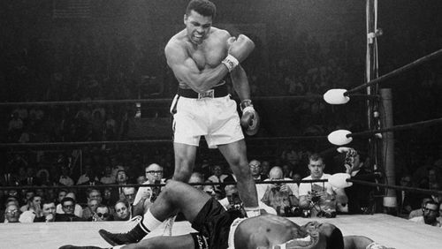 Ali floors Sonny Liston in an iconic moment of the 20th century. (AAP)