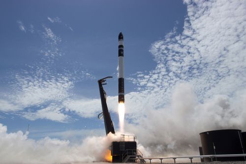 If all goes to plan, the carbon fibre rocket will reach a commercial airliner’s altitude in just one minute. Picture: AP