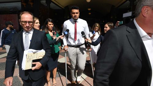 Zane Musgrove outside court.