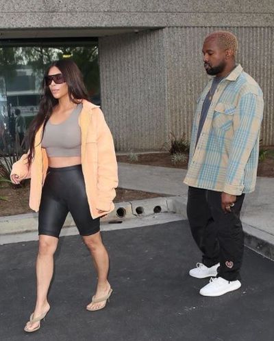 Kim Kardashian-West and husband Kanye West in Los Angeles in March, 2018