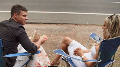 Stacey and Michael's roadside date on Married At First Sight 2020.