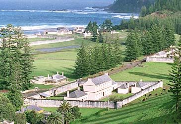 When was Britain's penal settlement founded on Norfolk Island?
