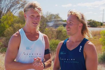 Stefan Lamble, 25, and Lachlan Lamble, 22, are doing a 100-day cross country run.