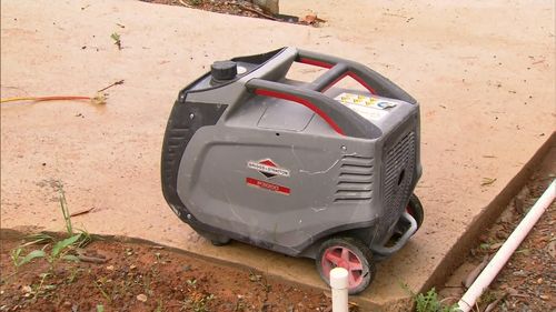They were running a generator inside the home after their electricity went out during a storm.