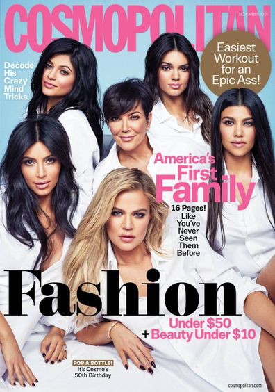 Kris Jenner, daughters, Kourtney Kardashian, Kim Kardashian, Khloé Kardashian, Kendall Jenner, Kylie Jenner, cover, Cosmopolitan