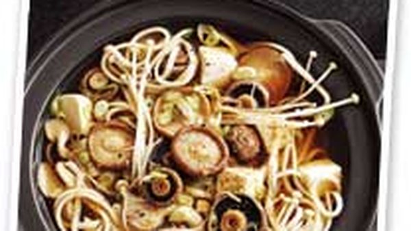 Mushroom noodle soup