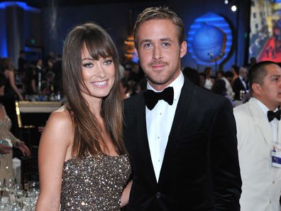 Olivia Wilde and Ryan Gosling  during the 68th Annual Golden Globe Awards held at the Beverly Hilton Hotel on January 16, 2011.