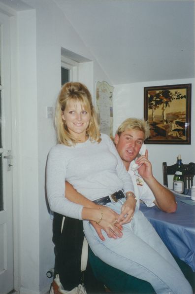 Shane Warne and then-wife Simone Callahan.