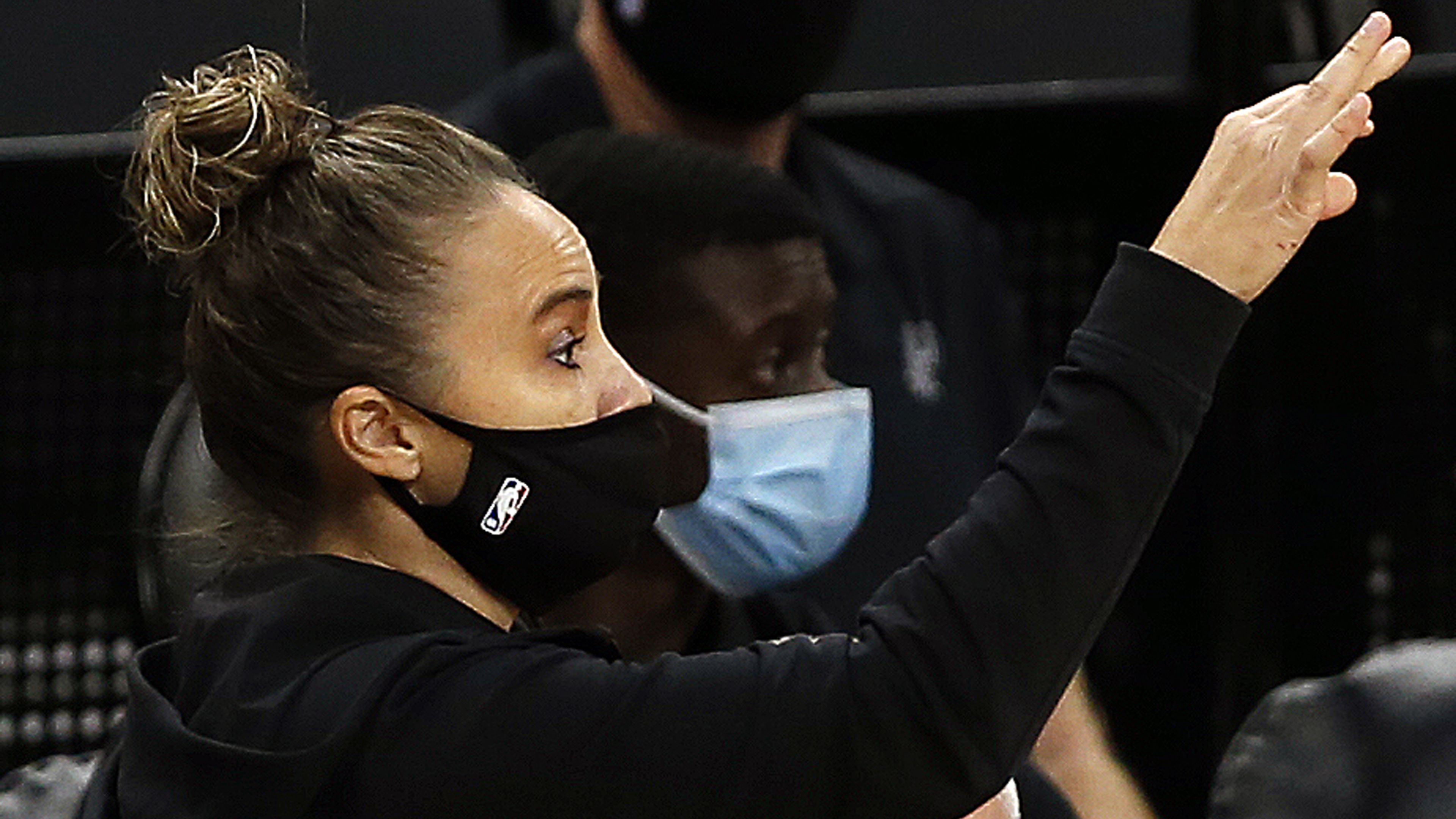 San Antonio Spurs assistant Becky Hammon makes history as the first female to coach an NBA team