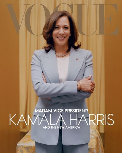 Kamala Harris blue suit Vogue cover