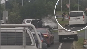 Queensland mum caught allegedly speeding on wrong side of the road