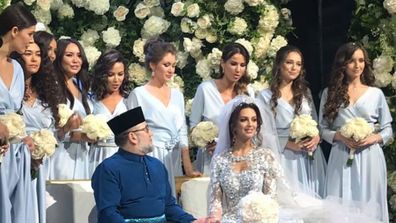 Russian model Oksana Voevodina has married Malaysian king Muhammad V of Kelantan