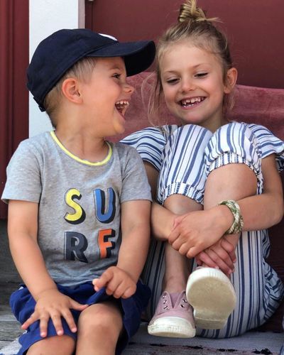 Princess Estelle and Prince Oscar on holidays, August 2019