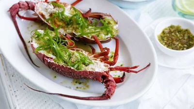 Recipe:&nbsp;<a href="http://kitchen.nine.com.au/2016/05/17/13/30/chinese-gingersteamed-lobster" target="_top">Chinese ginger-steamed lobster</a>