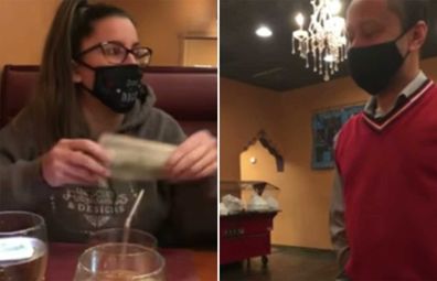 Waiter declines $2021 tip in a restaurant