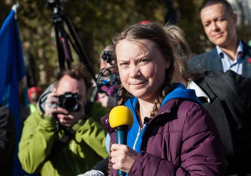 Swedish teenage climate change activist Greta Thunberg.