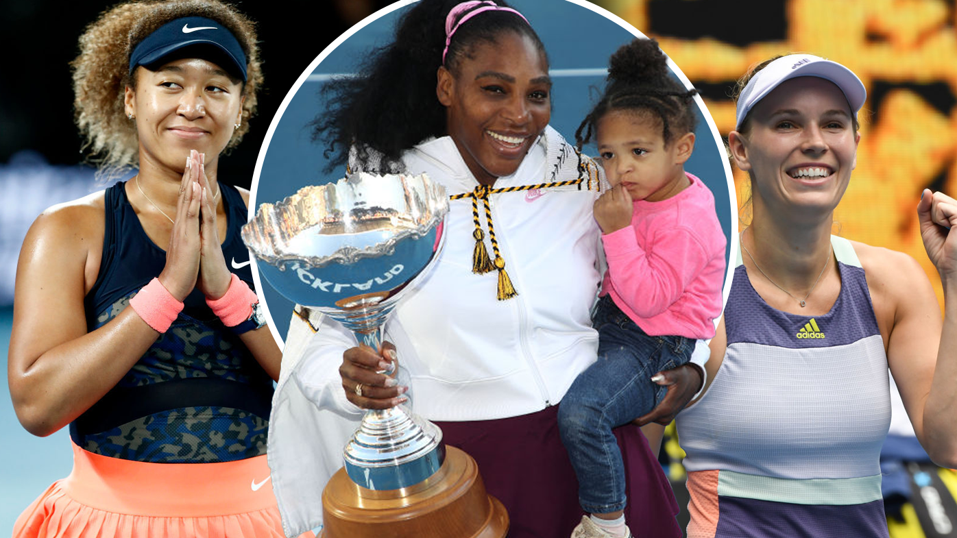 Naomi Osaka, Serena Williams and Caroline Wozniacki.