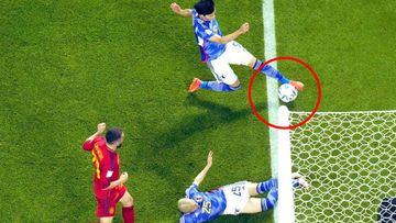 The VAR ruled that Kaoru Mitoma was able to keep the ball in the field of play as he squared it for Ao Tanaka&#x27;s winner against Spain
