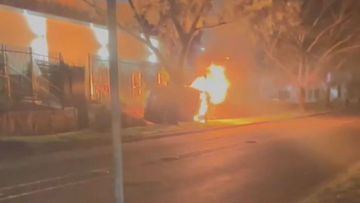 A 22-year-old man has escaped a fiery crash in Enfield, Adelaide