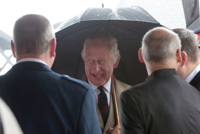 King Charles III visits 8 Doors Distillery, August 2023. 