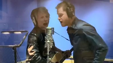 Prince Harry and Bon Jovi at Abbey Road Studios London