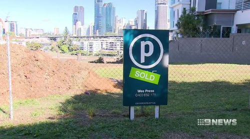 The purchase of the land set a record for the sale of a vacant block. Picture: 9NEWS