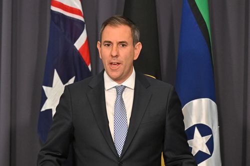 Treasurer Jim Chalmers at a press conference at Parliament House in Canberra, Monday, July 14, 2025. (AAP Image/Mick Tsikas) NO ARCHIVING