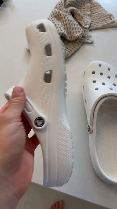 Washing crocs in dishwasher