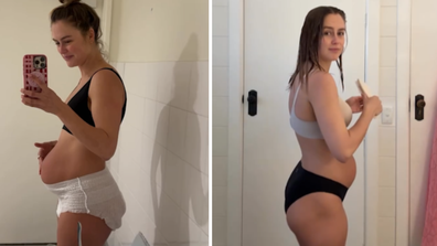 Steph Claire Smith shows how her body changed through pregnancy