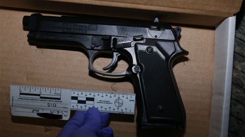The replica gun purportedly found 'near' Hannah Williams' body.