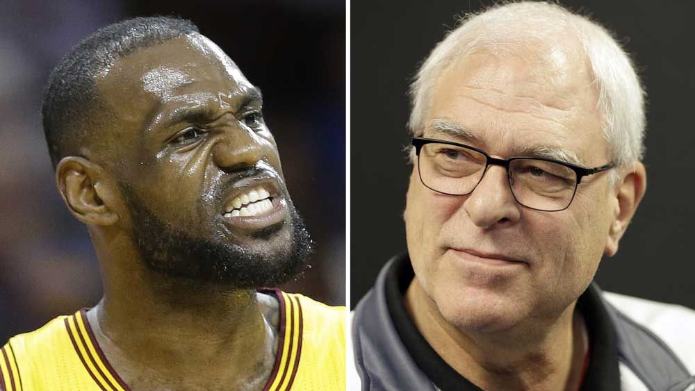 LeBron James and Phil Jackson. (AAP)