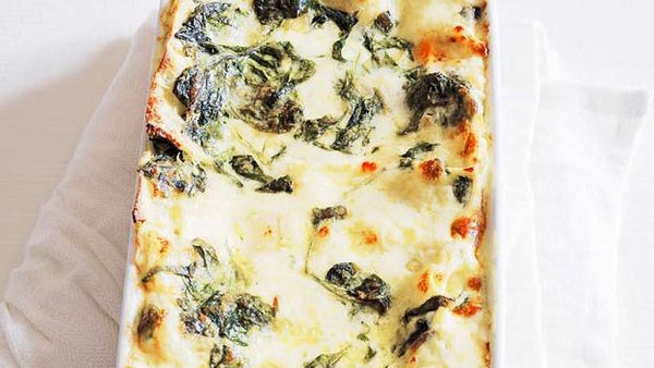 Spinach and ricotta lasagne