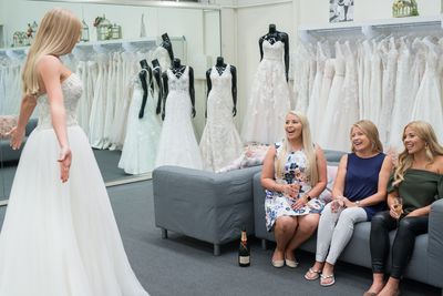 <em>Married at First Sight</em>'s Ashley trying on dresses before for her mother and sisters