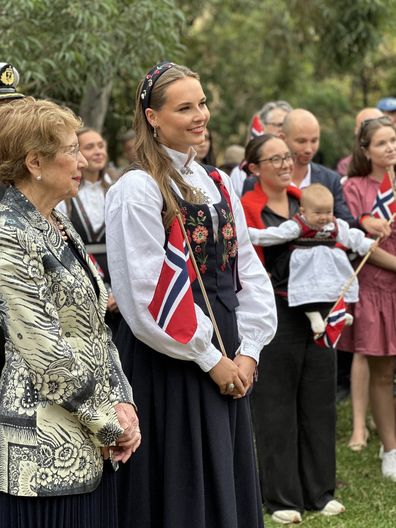 Norway's Princess Ingrid Alexandra at her first official royal engagement in Australia, attending National Day celebrations in Sydney on May 17, 2026.
