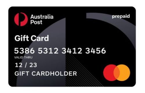 Australia Post Mastercard gift card