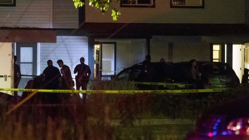 Police were called to the apartment complex in Boise, Idaho, after reports of a mass stabbing attack. Picture: AP