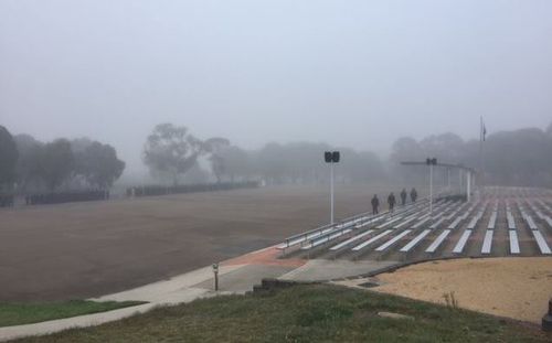 The NSW police academy in Goulburn has been experiencing some frosty mornings. Image: Facebook