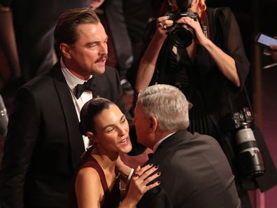 HOLLYWOOD, CALIFORNIA - MARCH 15: (L-R) Leonardo DiCaprio and Vittoria Ceretti attend the 98th Oscars at Dolby Theatre on March 15, 2026 in Hollywood, California. (Photo by Kevin Winter/Getty Images)