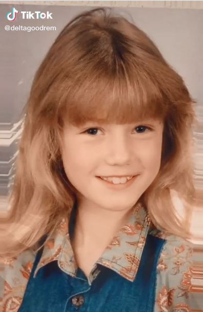 Delta Goodrem as a young girl.