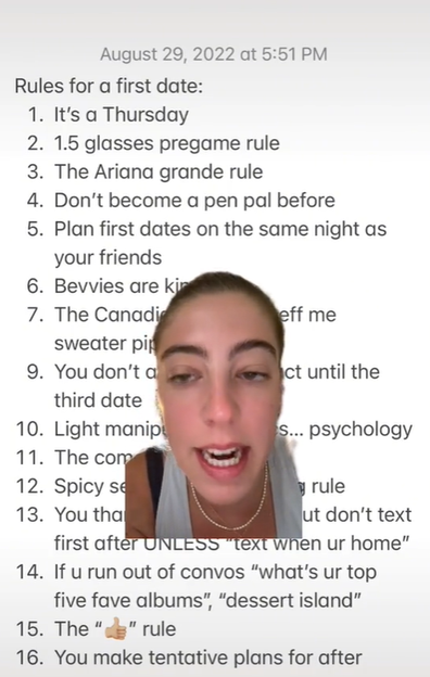 15 dating rules TikTok