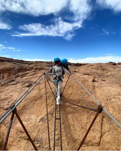 Travis Barker, Kourtney Kardashian, desert getaway, Instagram photos, Amangari resort, Utah