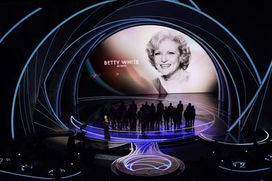 In Memoriam tribute at the Oscars on Sunday, March 27, 2022, at the Dolby Theatre in Los Angeles. (AP Photo/Chris Pizzello)