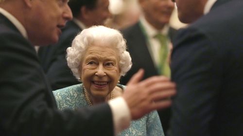 The 95-year-old monarch is said to be "in good spirits". 