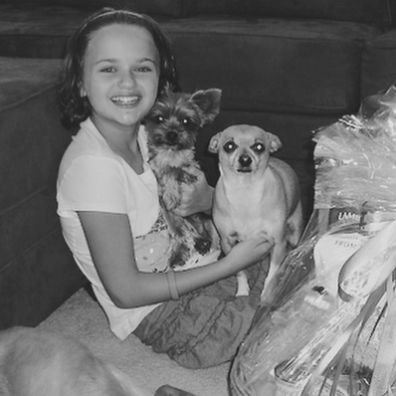 Joey King and her dogs