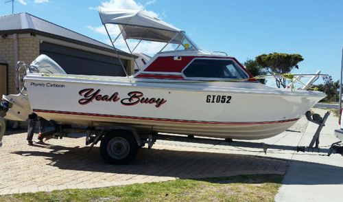 The 5.5m boat which has gone missing with four on board off Rottnest Island, Perth.