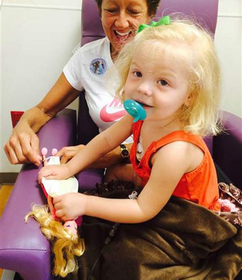 Vivian is undergoing chemotherapy at St. Louis Children's Hospital. (Supplied)