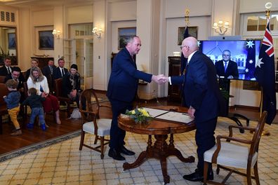 Barnaby Joyce sons swearing in