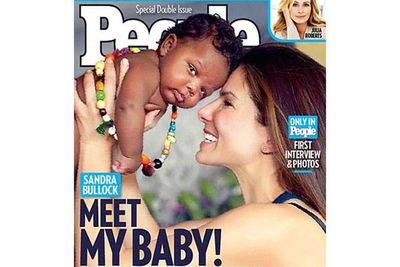 Sandra Bullock filed for divorce from her cheating husband Jesse James and adopted a baby: three-and-a-half month old Louis. <P><i>People</i> scored the double scoop from Sandra, with the 45-year-old giving them exclusive pics of her new son, Louis, as well as the scoop on her divorce. <br/>